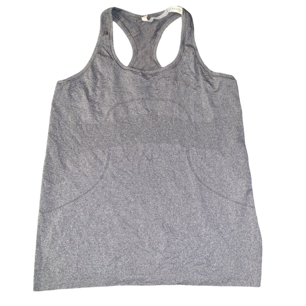 New With Tags Women Lululemon Swiftly Tech Fitted Tank Top Racer Back Gray Sz 12